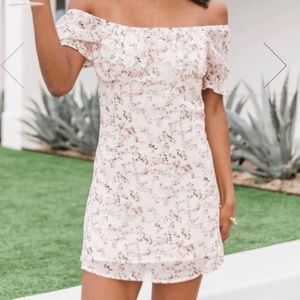 Pink Lily Wild Flower Floral Dress